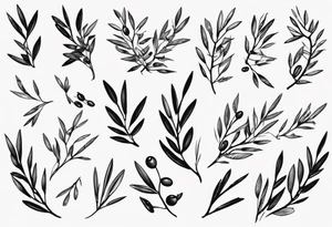 olive branches tattoo idea