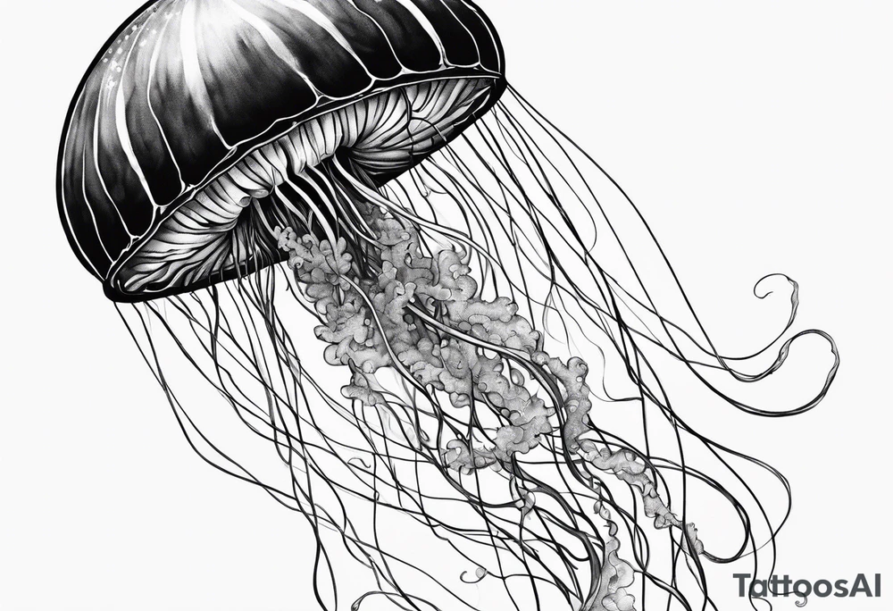 Jellyfish that consumes everything it encounters and send it to the void tattoo idea