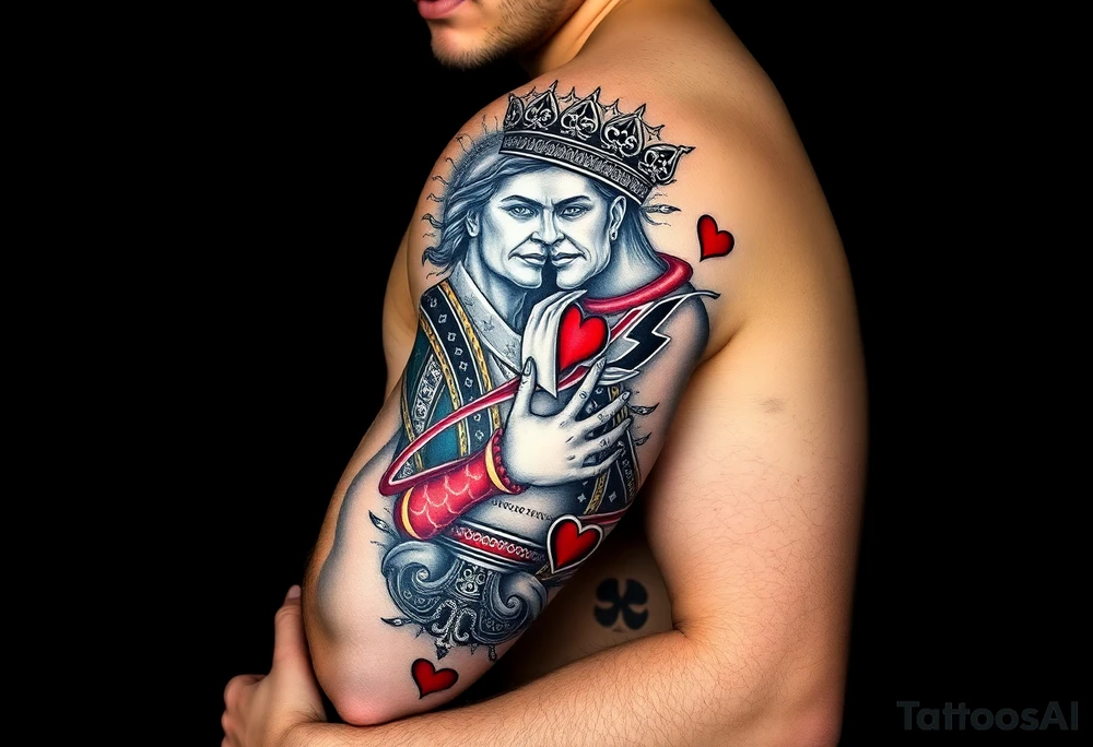 poker
king of hearts
love tattoo idea