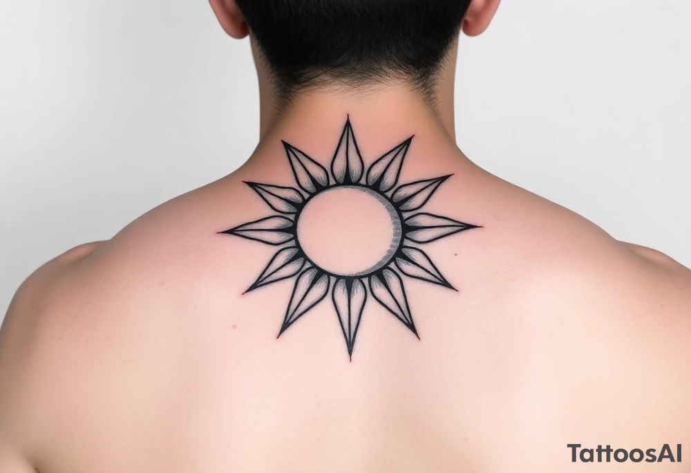 minimalistic lemon sun tattoo idea