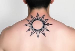 minimalistic lemon sun tattoo idea