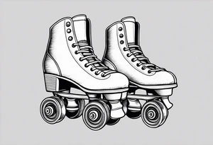 roller skates tattoo idea