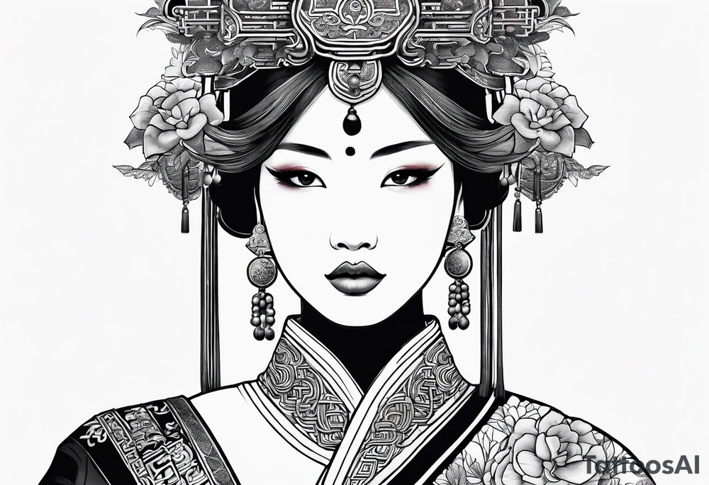 Chinese wall, realistic,chinese art tattoo idea