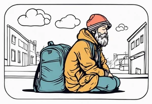cute homeless tattoo idea