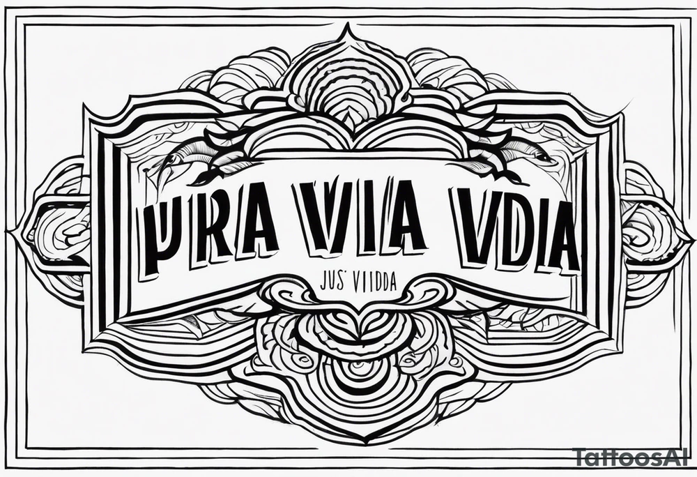 “Pura vida” just as a word tattoo idea