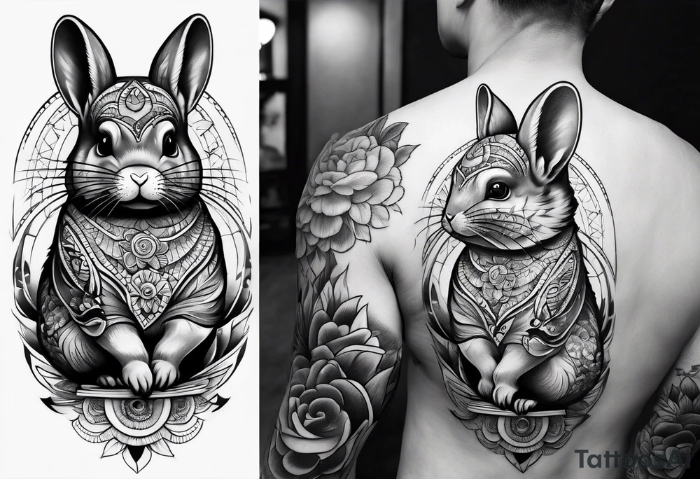 Chinchilla full body tattoo idea