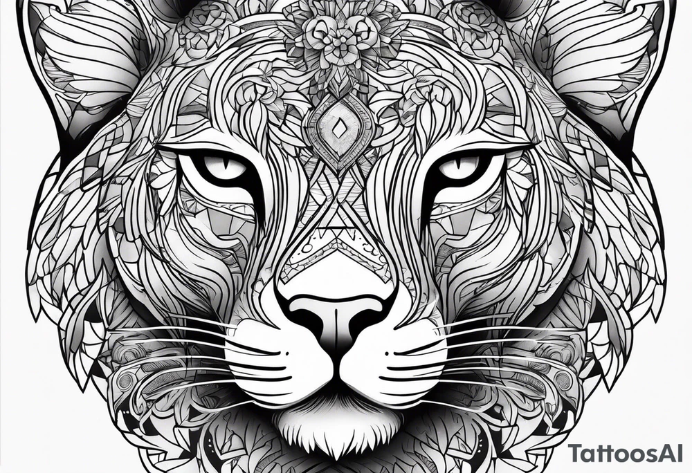 Bosque puma oso negro tattoo idea