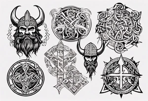 Viking symbols tattoo idea