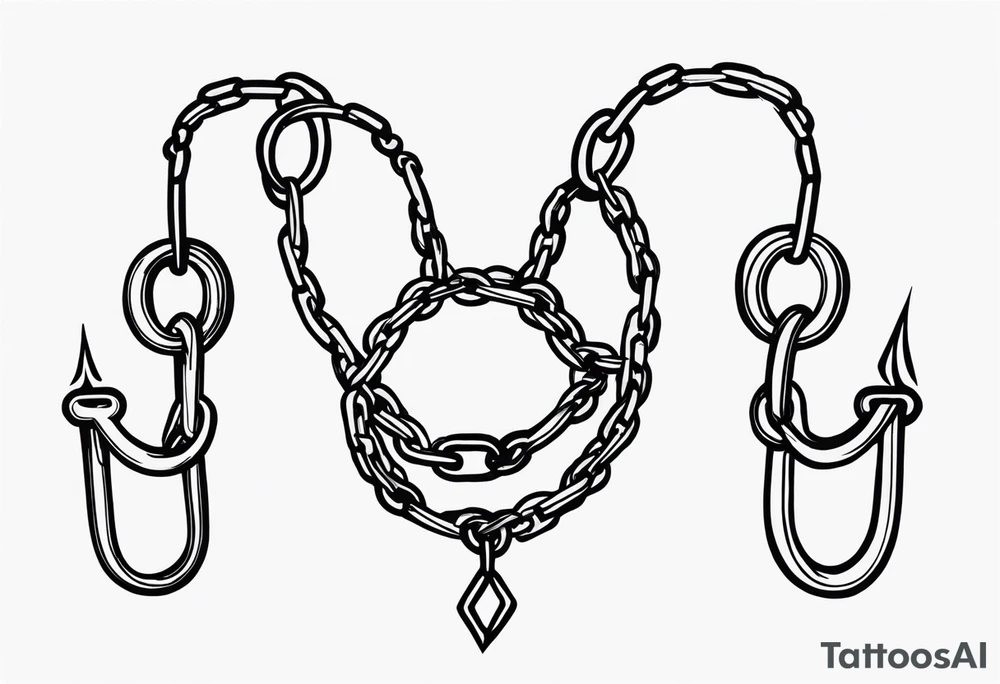 hooks and chains tattoo idea