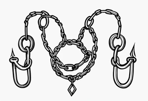 hooks and chains tattoo idea