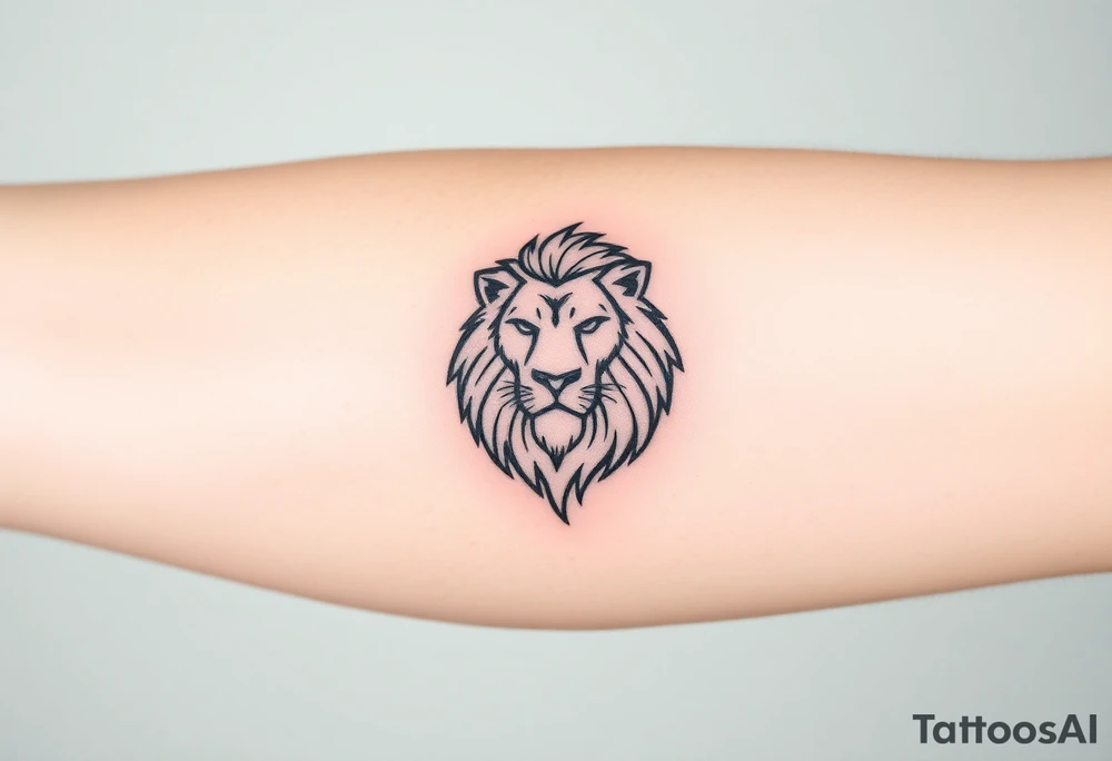 Fancy style "leo"  birth
 sign lion tattoo idea