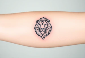 Fancy style "leo"  birth
 sign lion tattoo idea