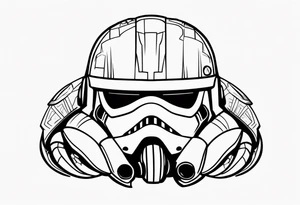 hermit crab inside storm trooper helmet tattoo idea