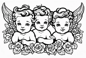 two cherubs tattoo idea