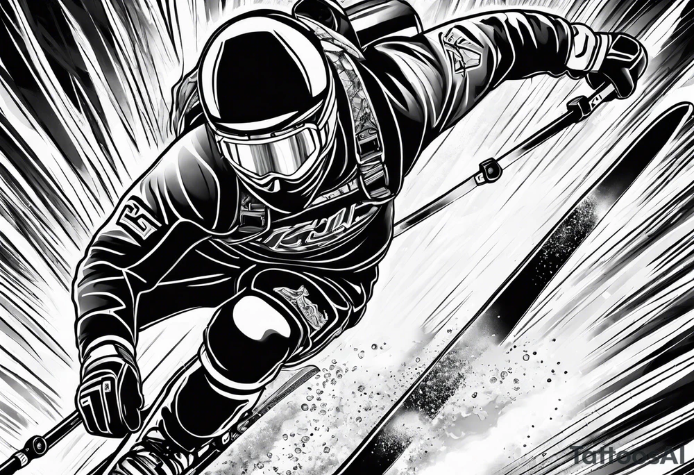 Skier tattoo idea