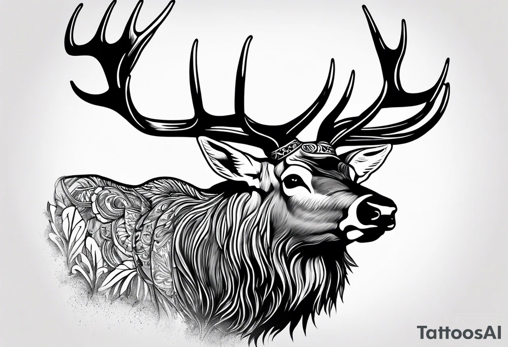 Elk Bugling tattoo idea