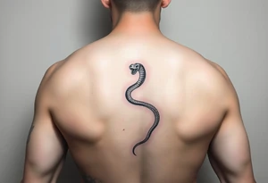 Vertical snake tattoo on arm tattoo idea