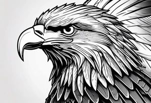 spartan helmet and bald eagle background tattoo idea