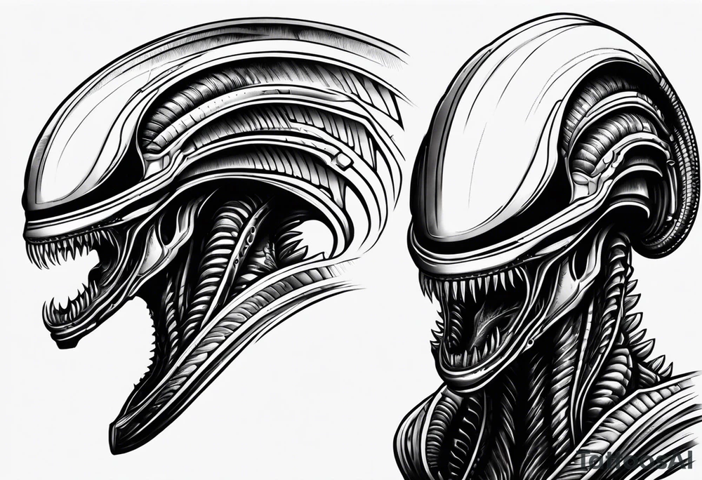 Xenomorph head tattoo idea
