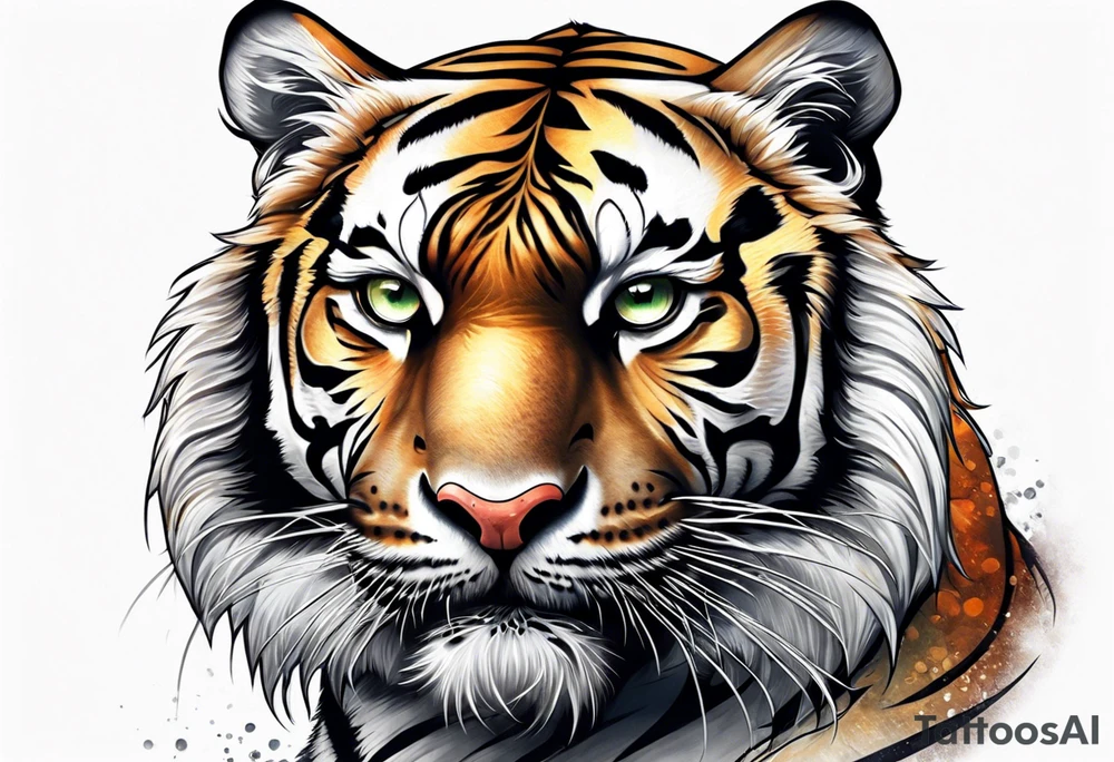 Tiger with  C tattoo idea