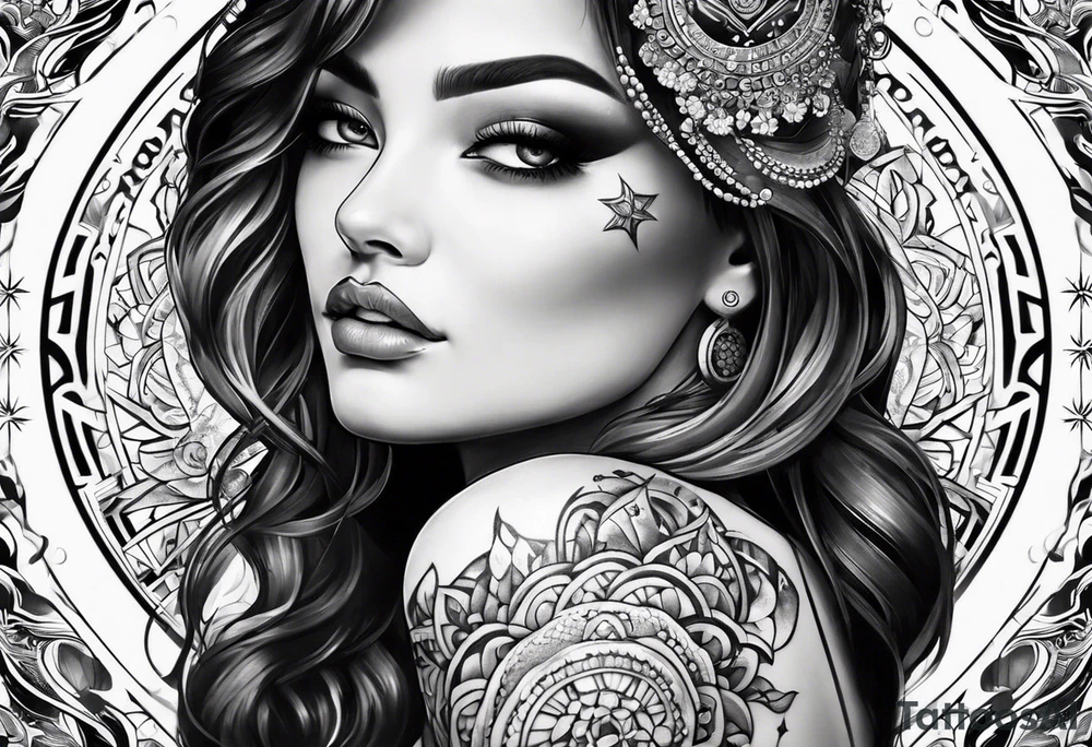 Galaxy shoulder tattoo tattoo idea