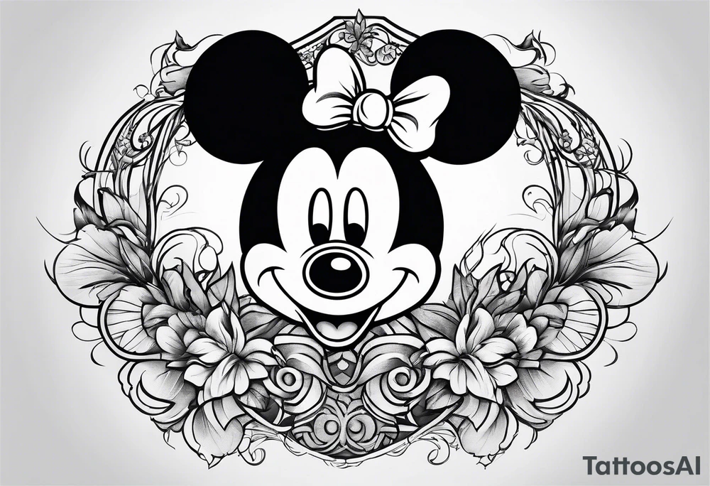 mickey mouse tattoo idea