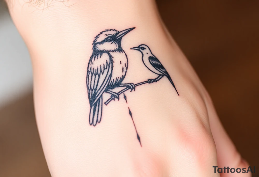 Harley and guybird tattoo idea