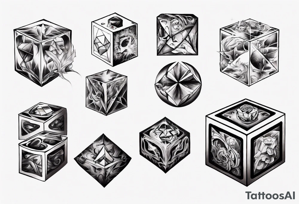 cubes tattoo idea