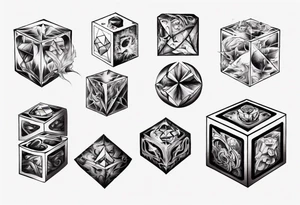cubes tattoo idea
