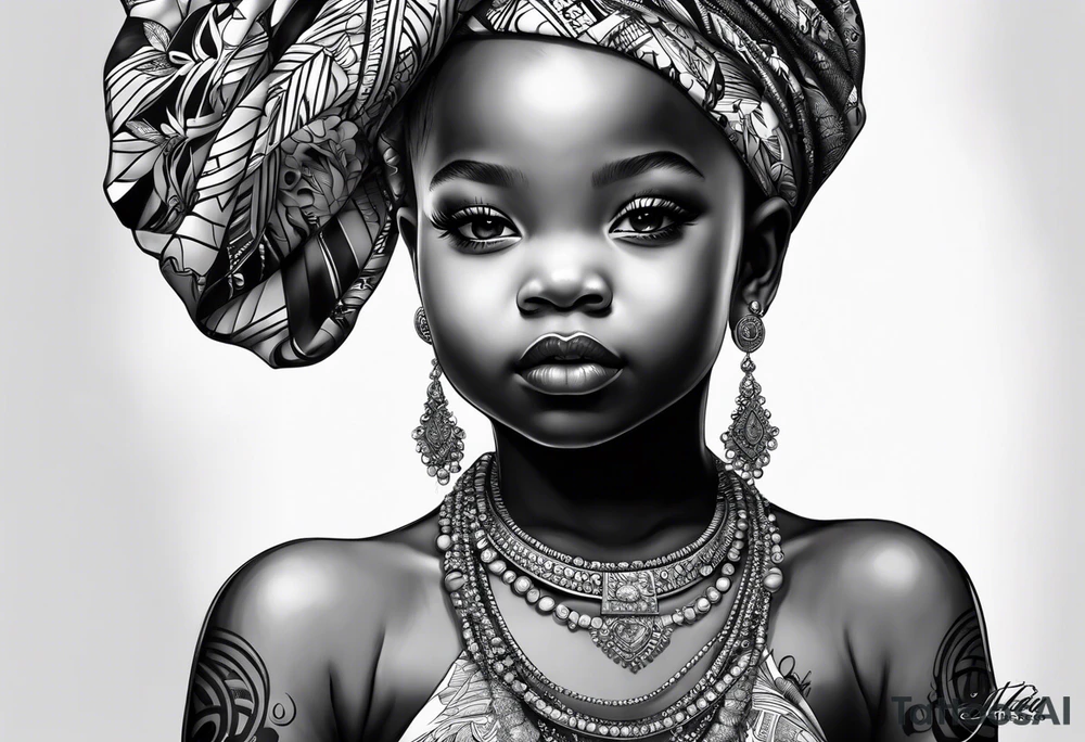 Africa America baby girl named My'Liah tattoo idea