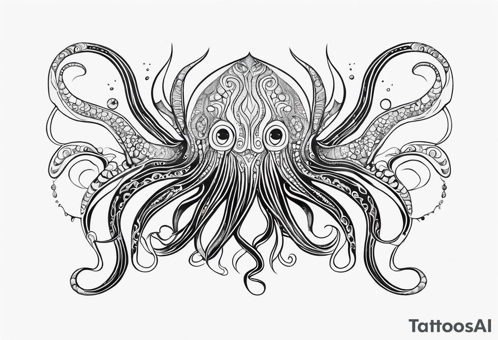 Thalassophobia, squid tattoo idea