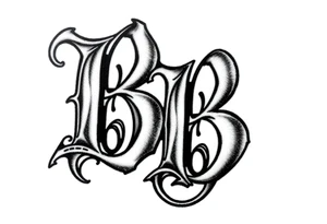 The letters "BB", with the letters overlapping, make it look artsy tattoo idea