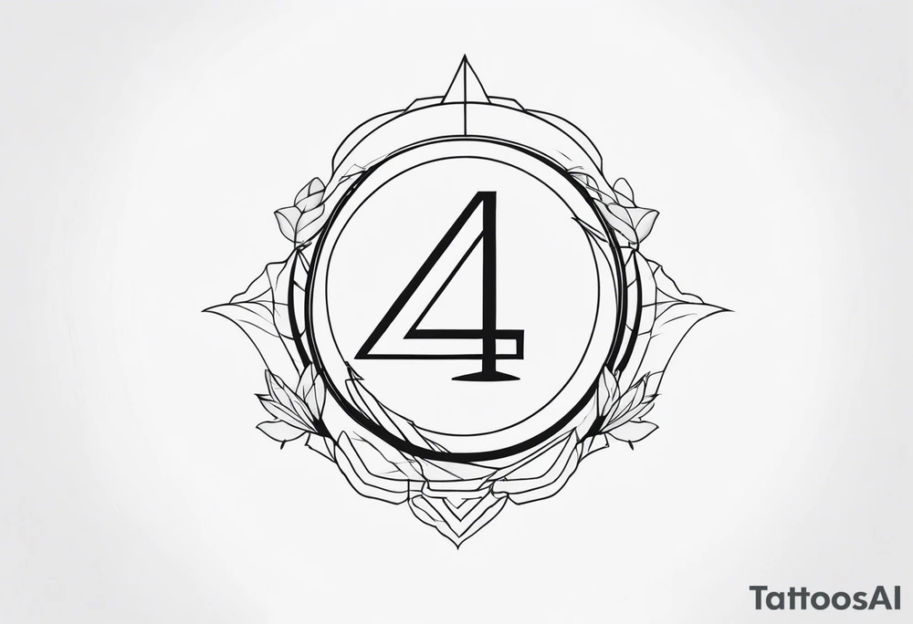 number 4 tattoo idea