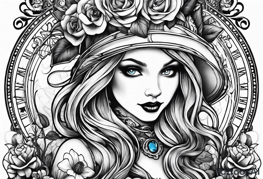 Alice in wonderland tattoo idea