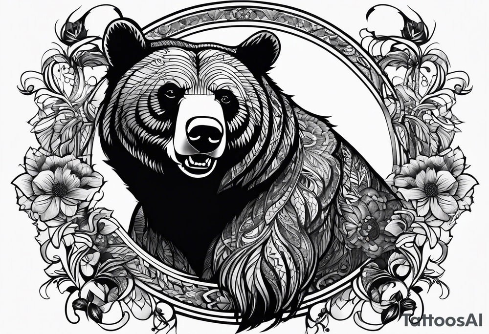 Dancing bear tattoo idea