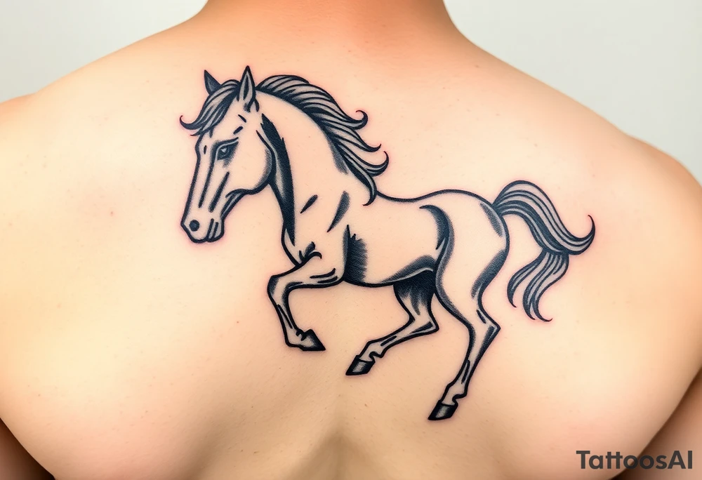 aquarius zodiac sign plus year of the horse tattoo idea