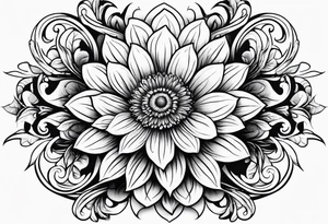 Flower design tattoo idea