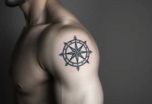 Artsy Compass tattoo idea