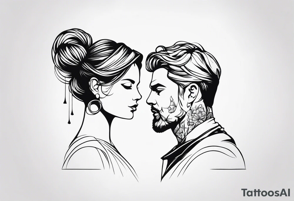 Casal estátua grega tattoo idea