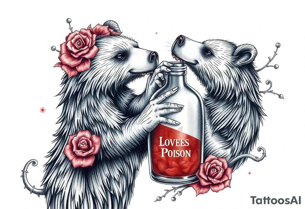 Loveless 
 death bringer bears poison bottle tattoo idea