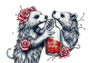 Loveless 
 death bringer bears poison bottle tattoo idea