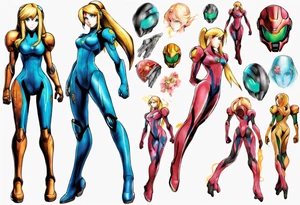 zero suit samus aran anime tattoo idea