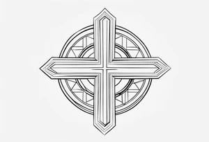 Cruz minimalista tattoo idea