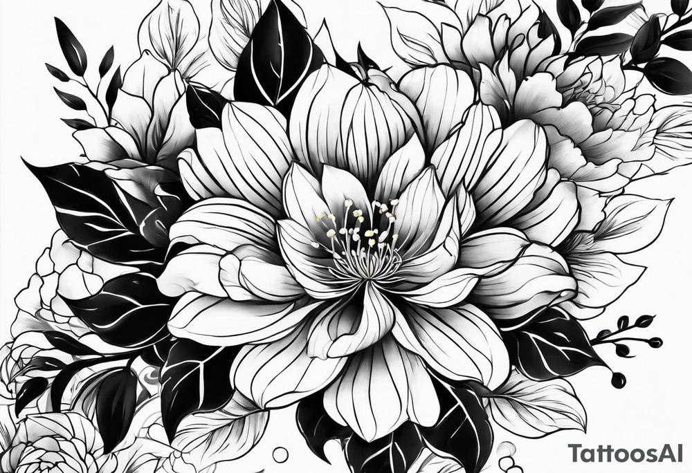 Japanese flower tattoo design tattoo idea