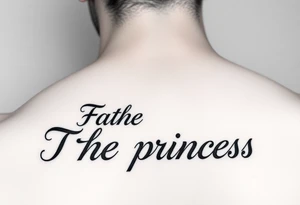 Father of the princess text down the back of forearm tattoo idea