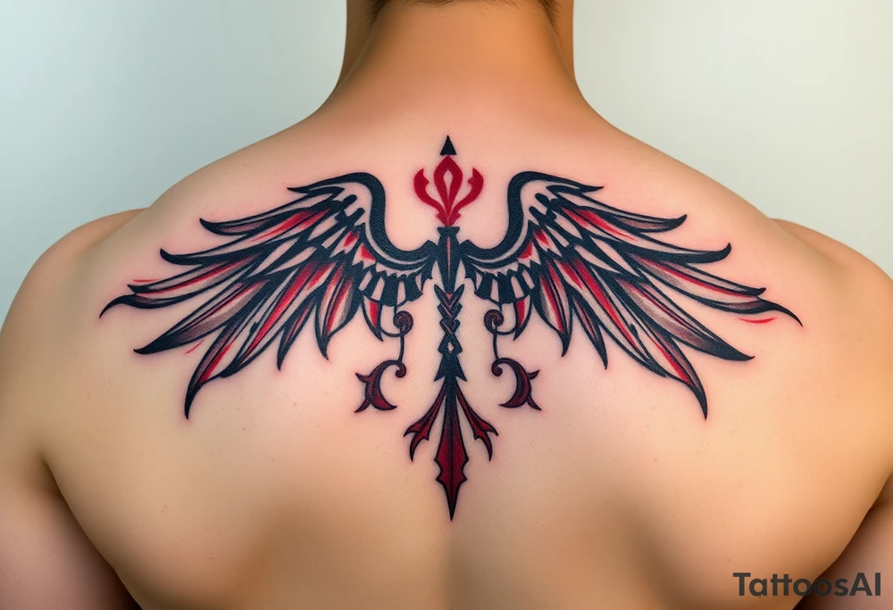 representing equilibrium or balance. color could be black and red or only black tattoo idea