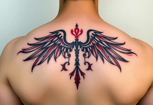 representing equilibrium or balance. color could be black and red or only black tattoo idea