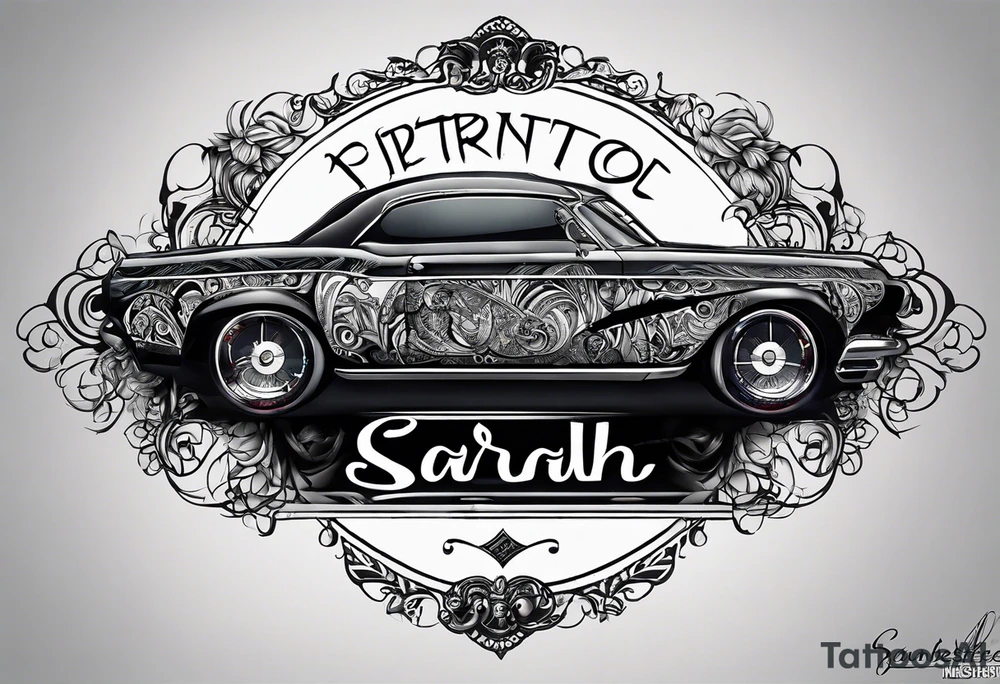 a unique tattoo design that incorporates the name “Sarah” in an artistic and stylish way tattoo idea