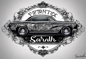 a unique tattoo design that incorporates the name “Sarah” in an artistic and stylish way tattoo idea