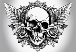 memento mori with fallen angles around it tattoo idea